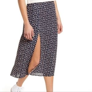 Good Luck Gem side slit midi skirt size small NWT